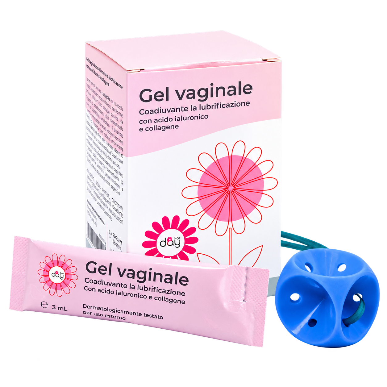 Pessario a cubo perforato con gel vaginale