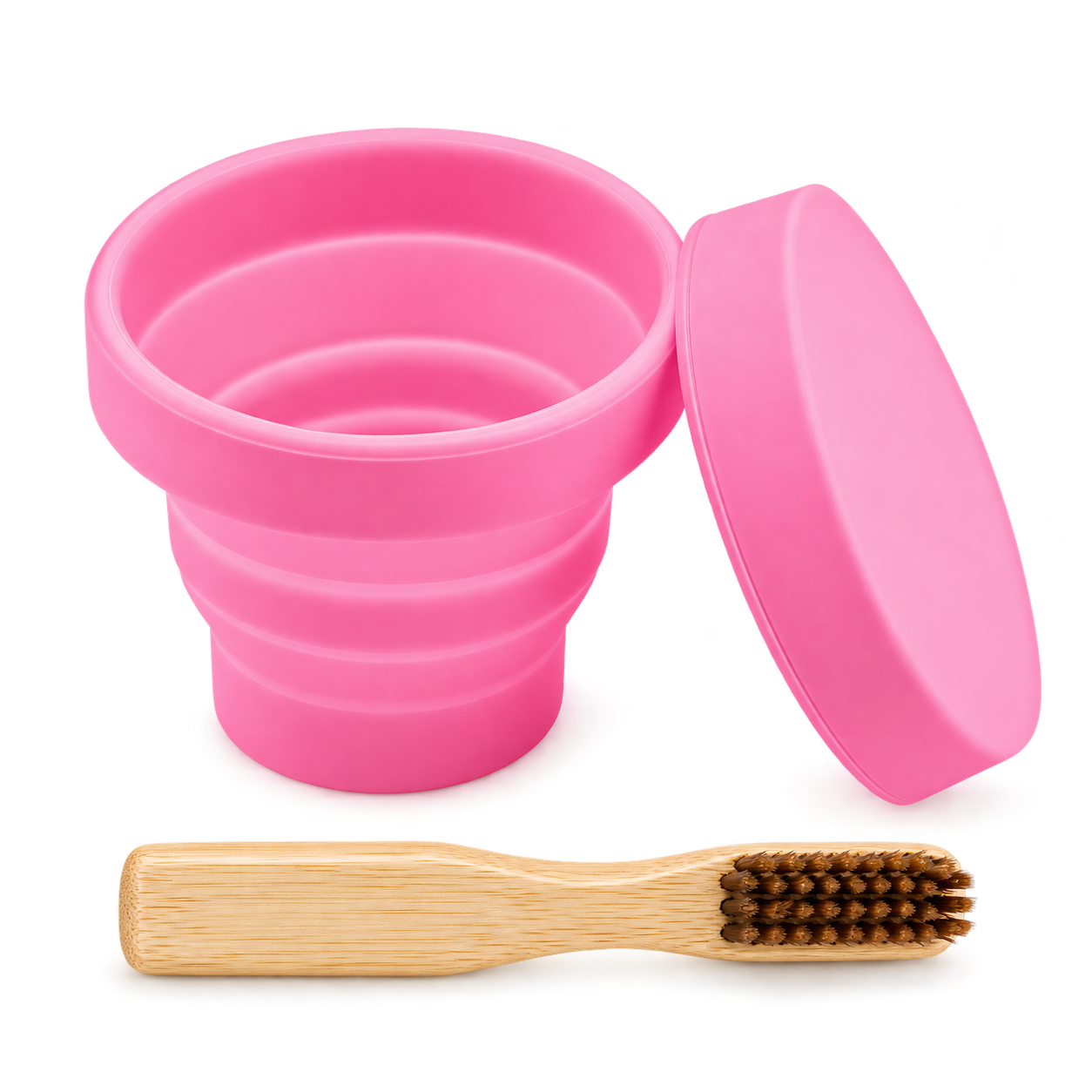 Set igienizzante coppetta mestruale pieghevole in silicone